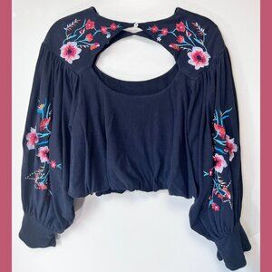 Free People Lita Embroidered Top